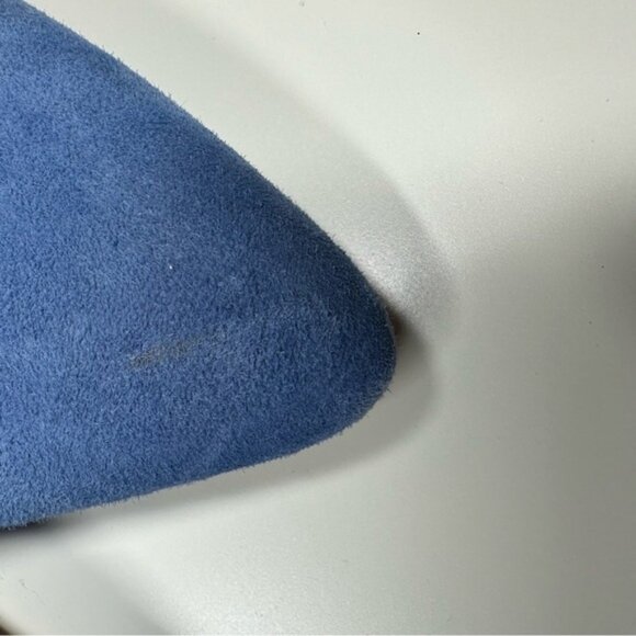 27 Edit Naturalizer Blue Suede Haylee Slingback Pointed Toe Flat Size 7.5 - Picture 2 of 6